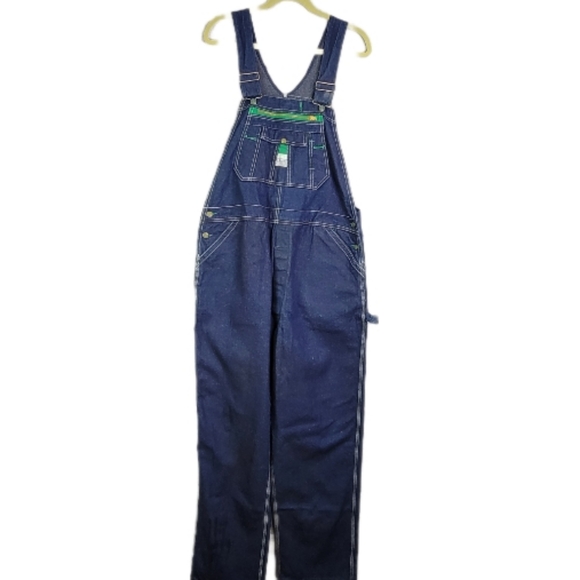 Liberty Made in USA Vintage Denim Work Wear Bibs Overalls Men's Size 42 x 32 - Picture 1 of 15